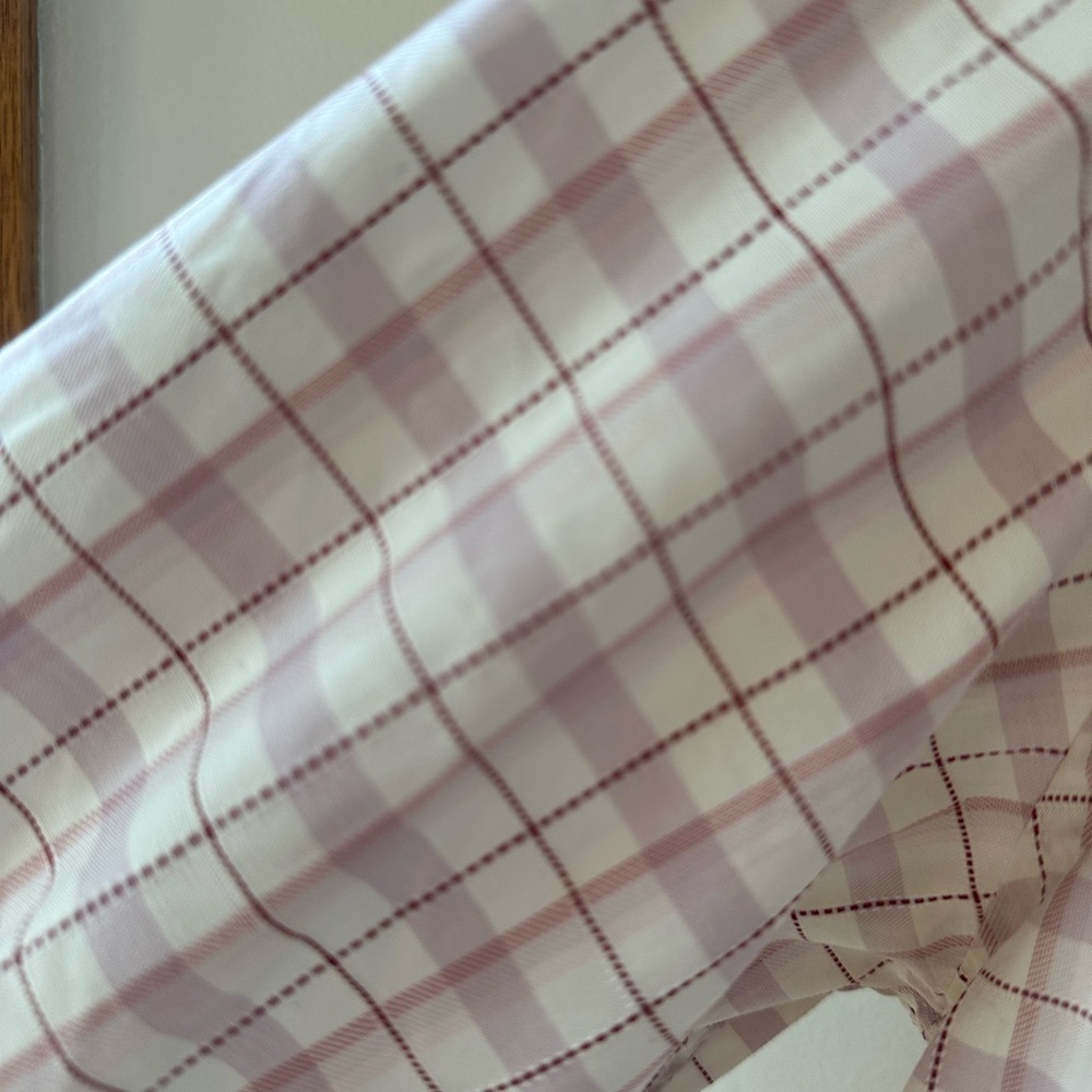 Lacoste pink purple plaid vintage button down shirt size 39 medium - Picture 9 of 10